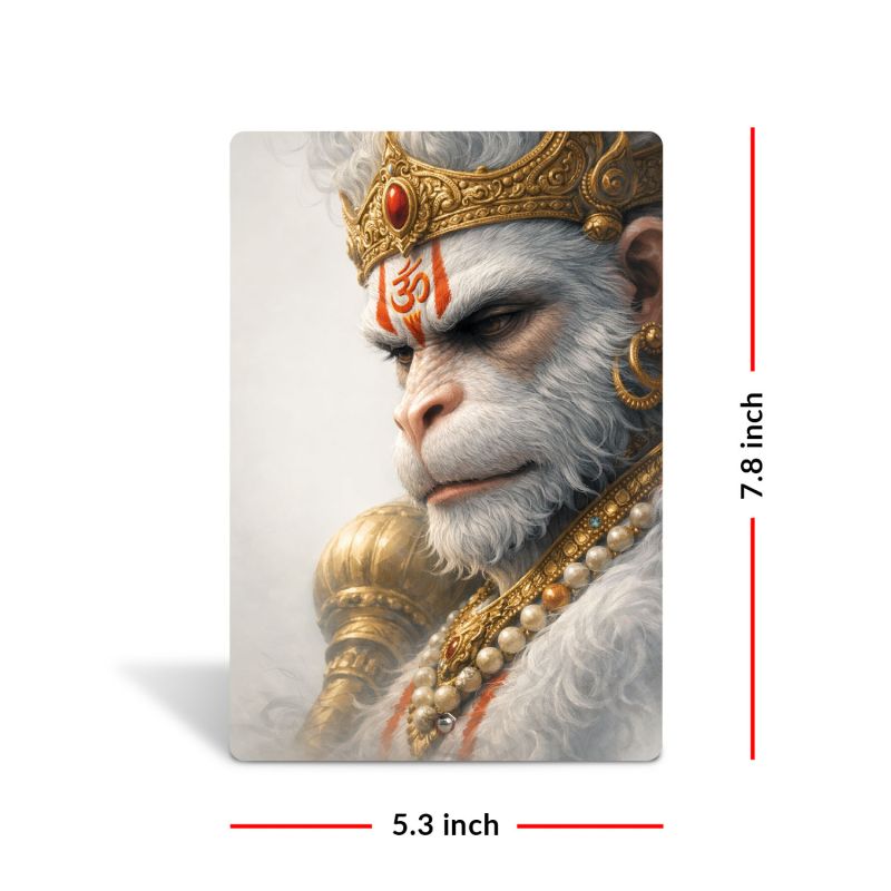 Acrylic Hanuman Photo Frame Tabletop for Temple, Office, Mandir, Gym & Home Decor Bedside Desk Decor Religious Frame Gift For Hanuman Bhakt